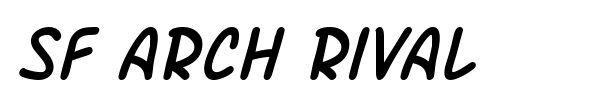 SF Arch Rival font preview